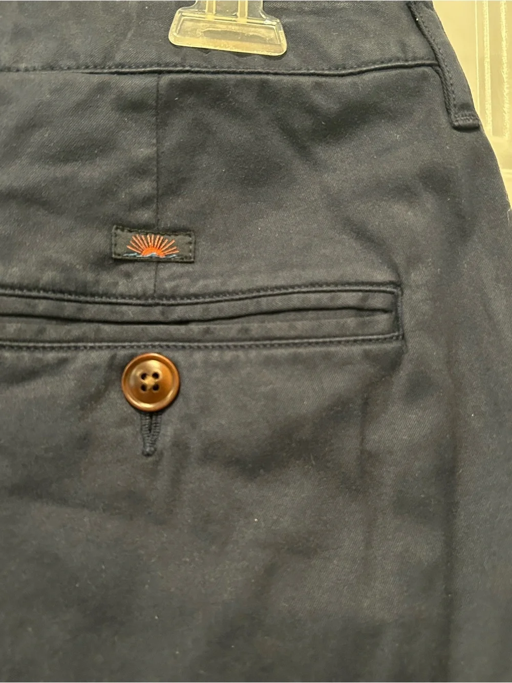Faherty Movement Chino Shorts Navy Blue Mens Flat Front Preppy Golf Classic 32